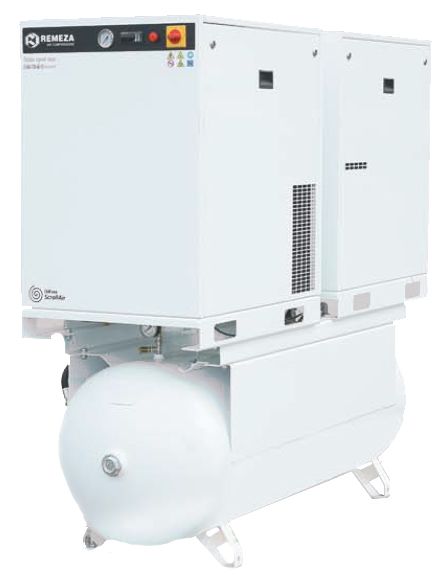 Спиральный компрессор REMEZA КС10-8-500ТМ с мембранным осушителем
