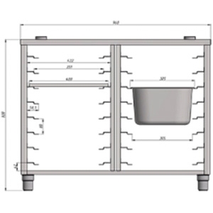 Подставка под пароконвектомат ПКГ6/Г Grill Master Подставка под пароконвектомат ПКГ6/Г
